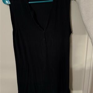 ATM Anthony Thomas Melillo Black V-Neck Tank Top